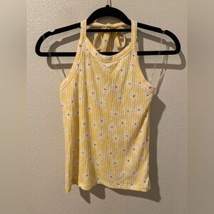 Mudd Yellow Ribbed Camisole Top